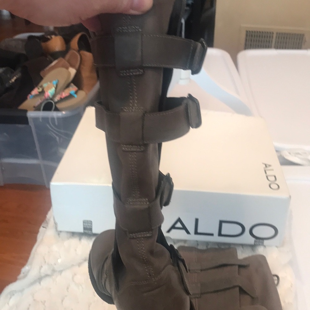 Aldo Brown Combat & Moto Boots - Picture 7 of 8